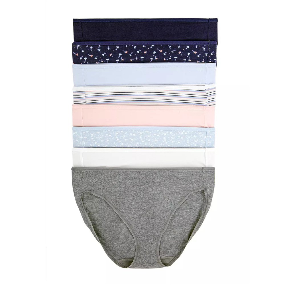 Set 8 quần Felina Cotton Modal Full Coverage Hi Cut - Himalayan Blue Poppies, Size S