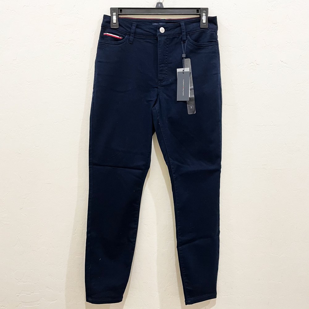 Quần Tommy Hilfiger Essential High-Rise Pant - Navy, Size 6/28