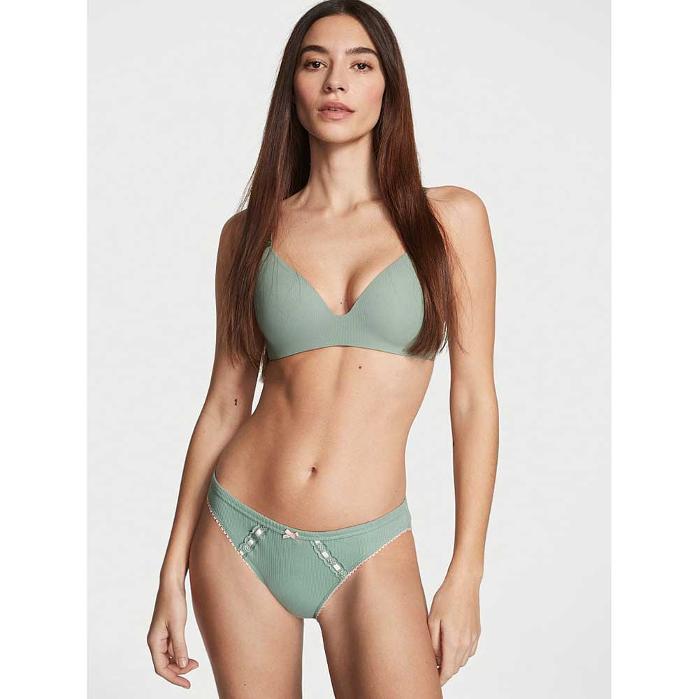Quần lót Victoria's Secret Stretch Cotton Bikini - Seasalt Green, Size L