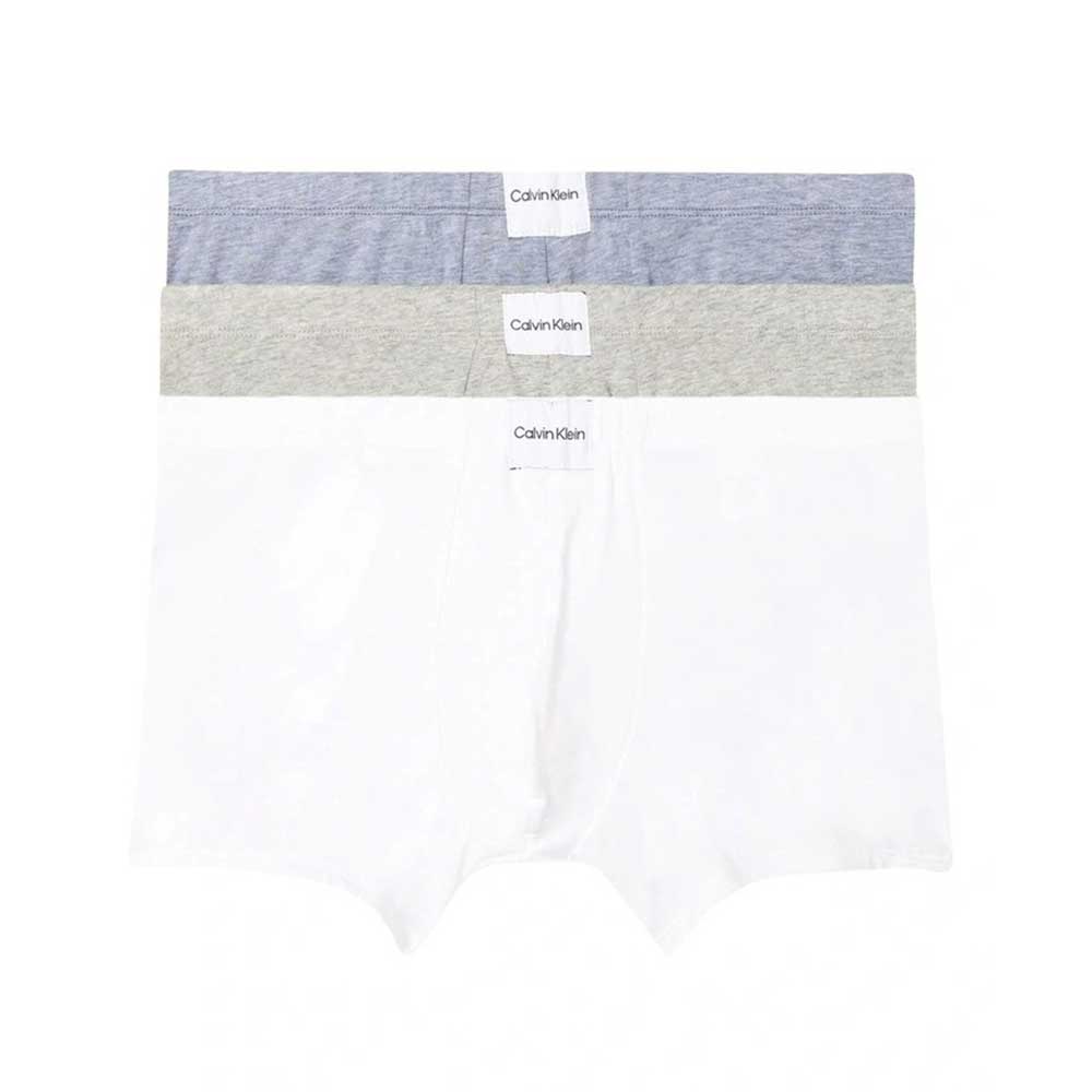 Set 3 quần Calvin Klein Pure Cotton Stretch Blend Trunk - Blue/Grey/White, Size L