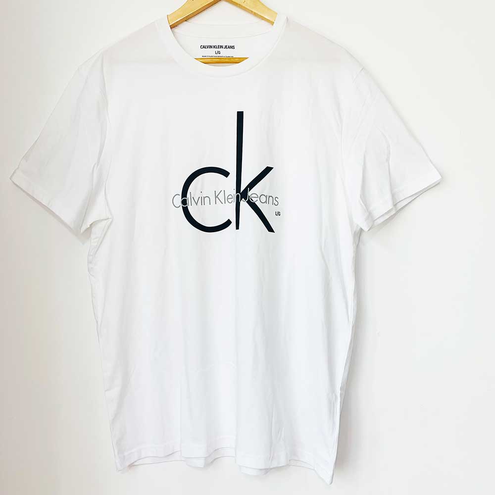 Áo Calvin Klein Monogram Logo Crewneck - White, Size L