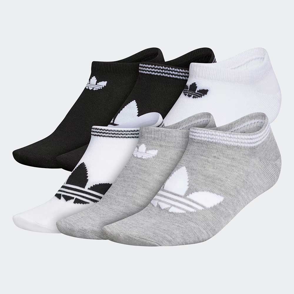 Vớ Adidas Adidas Trefoil Superlite No-Show - Set 6 đôi, Heather Grey/White/Black