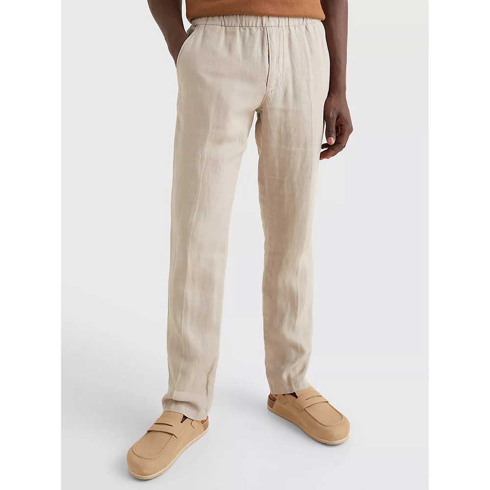 Quần Tommy Hilfiger Straight Fit Pull-On Pant - Clayed Pebble, Size L