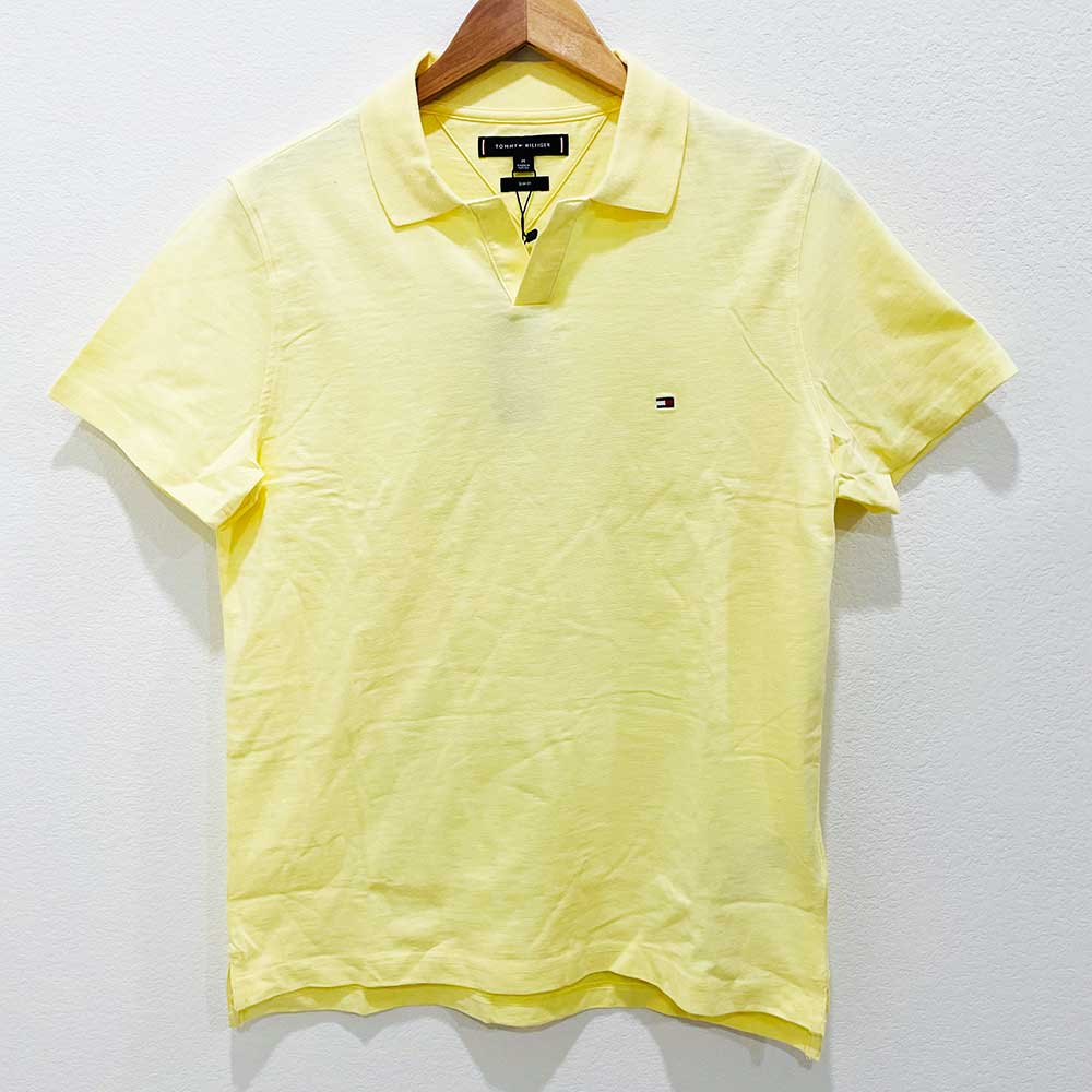 Áo Tommy Hilfiger Slim Fit Logo Polo - Yellow, Size L