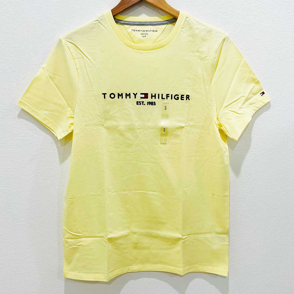 Áo Tommy Hilfiger Organic Cotton Tommy Logo - Lemon Twist, Size L