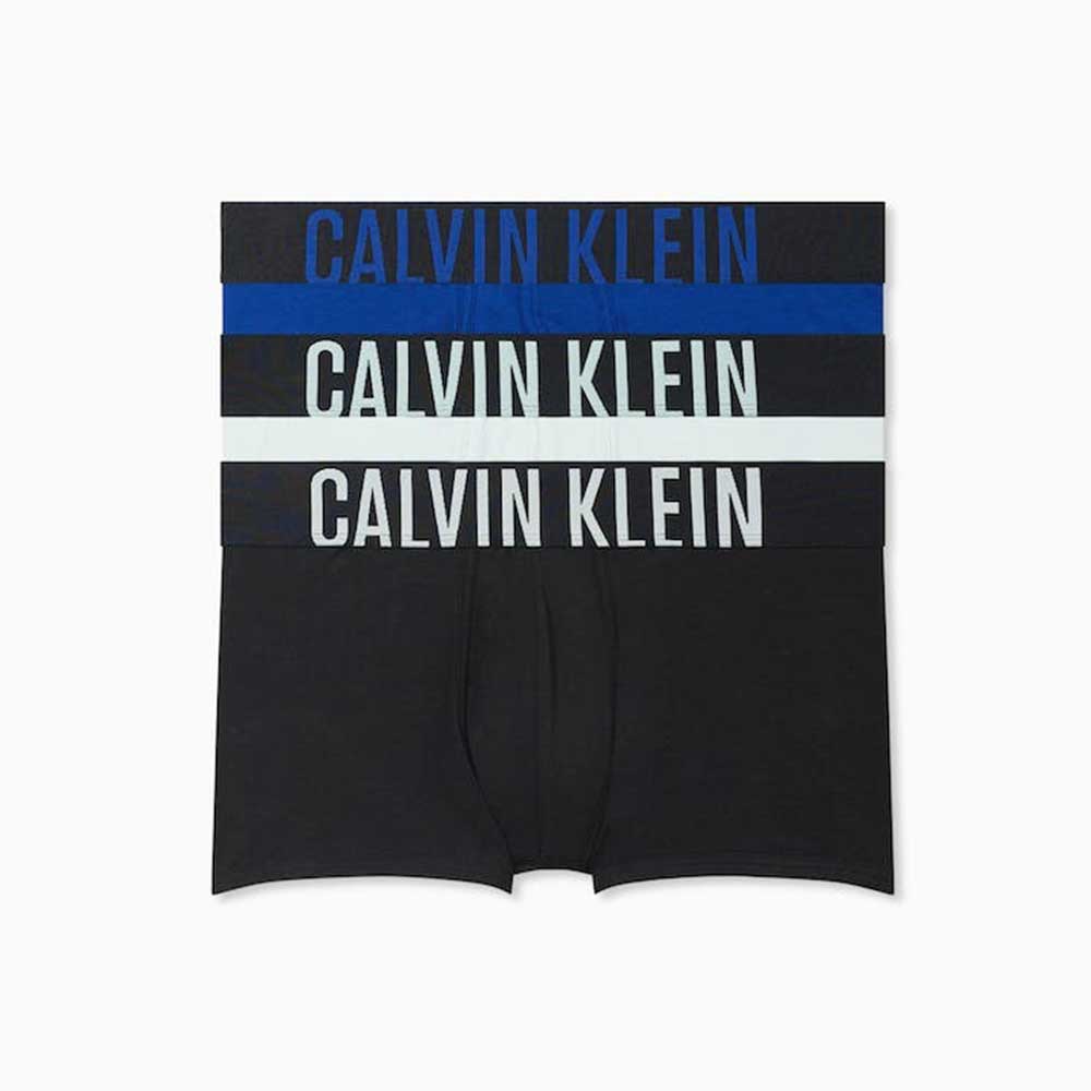 Set 3 quần Calvin Klein Intense Power Cotton Trunk - Midnight Blue/Black/Dragon Fly, Size S