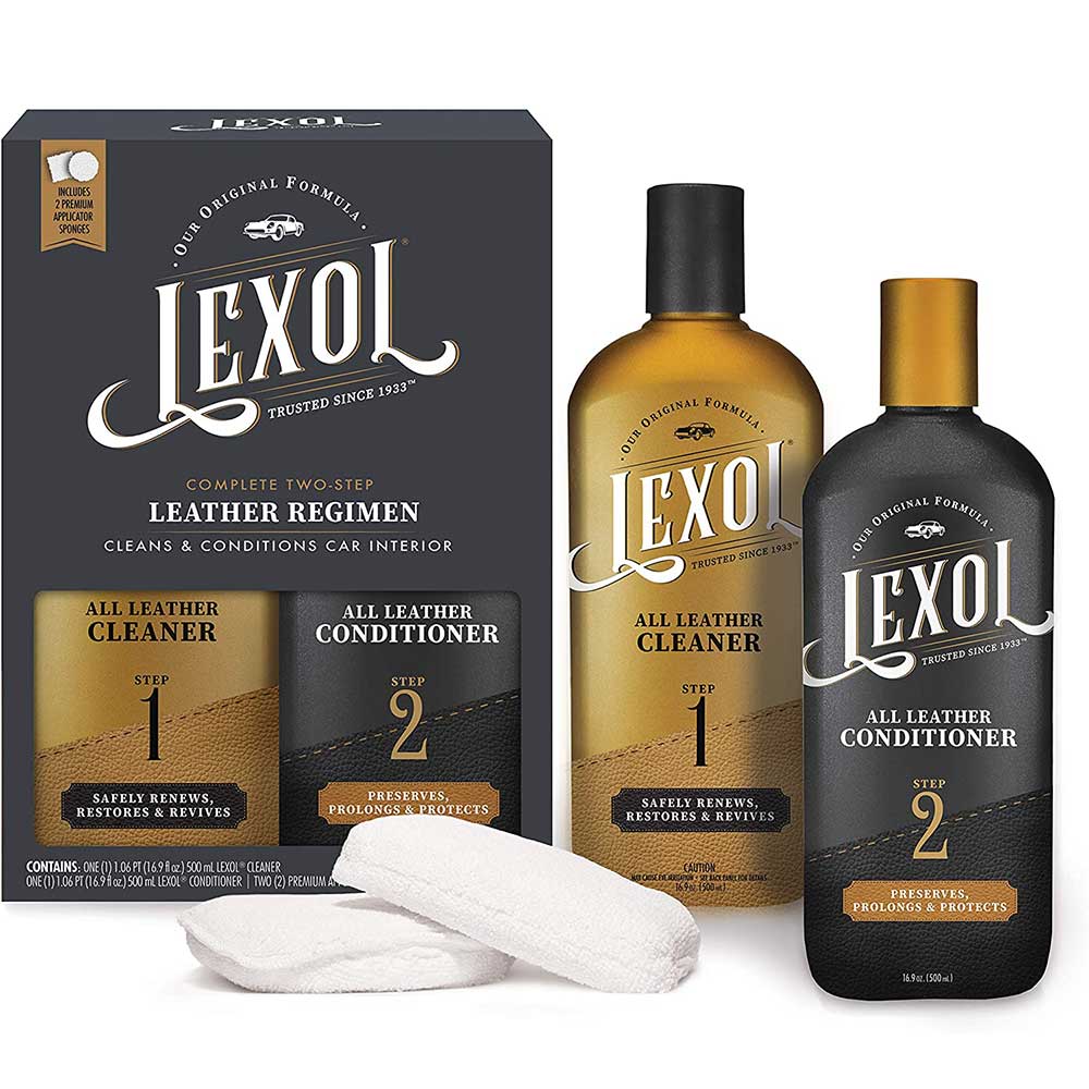 Lexol Leather Care Kit Conditioner and Cleaner, 2 x 500ml