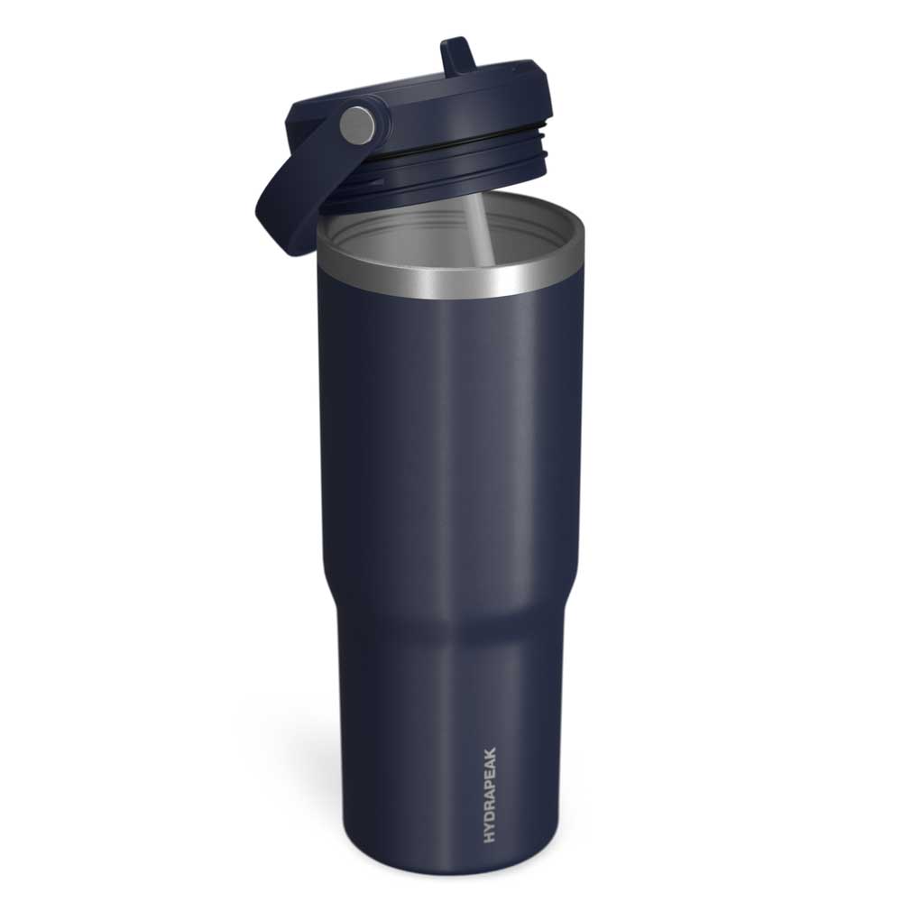 Hydrapeak Nomad 32oz Tumbler with Handle and Straw Navy