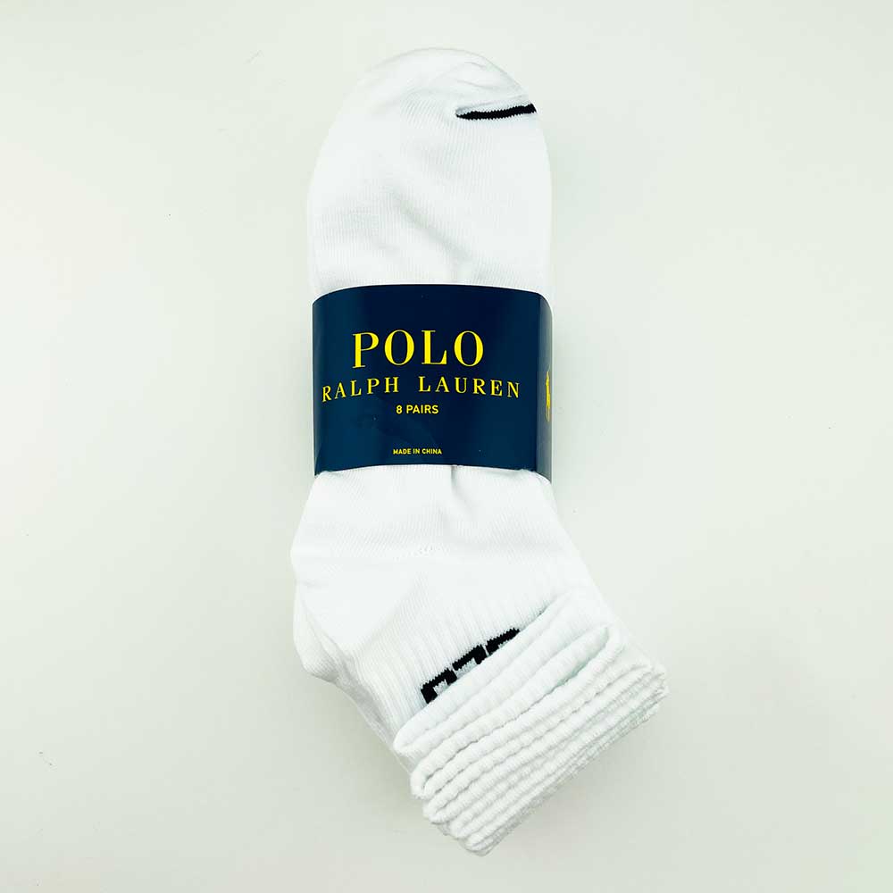 Vớ Polo Ralph Lauren Quarter - Set 8 đôi, White