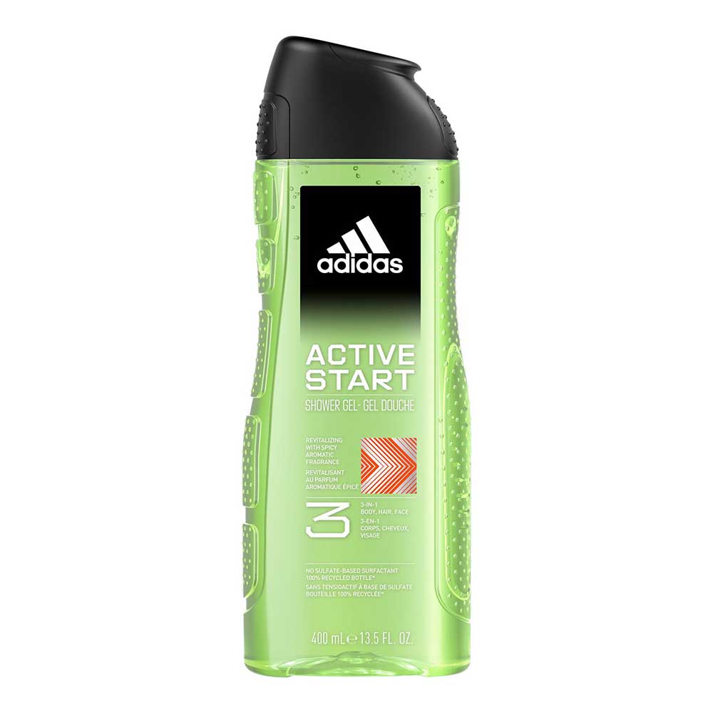 Gel tắm + gội + rửa mặt Adidas Active Start, 400ml