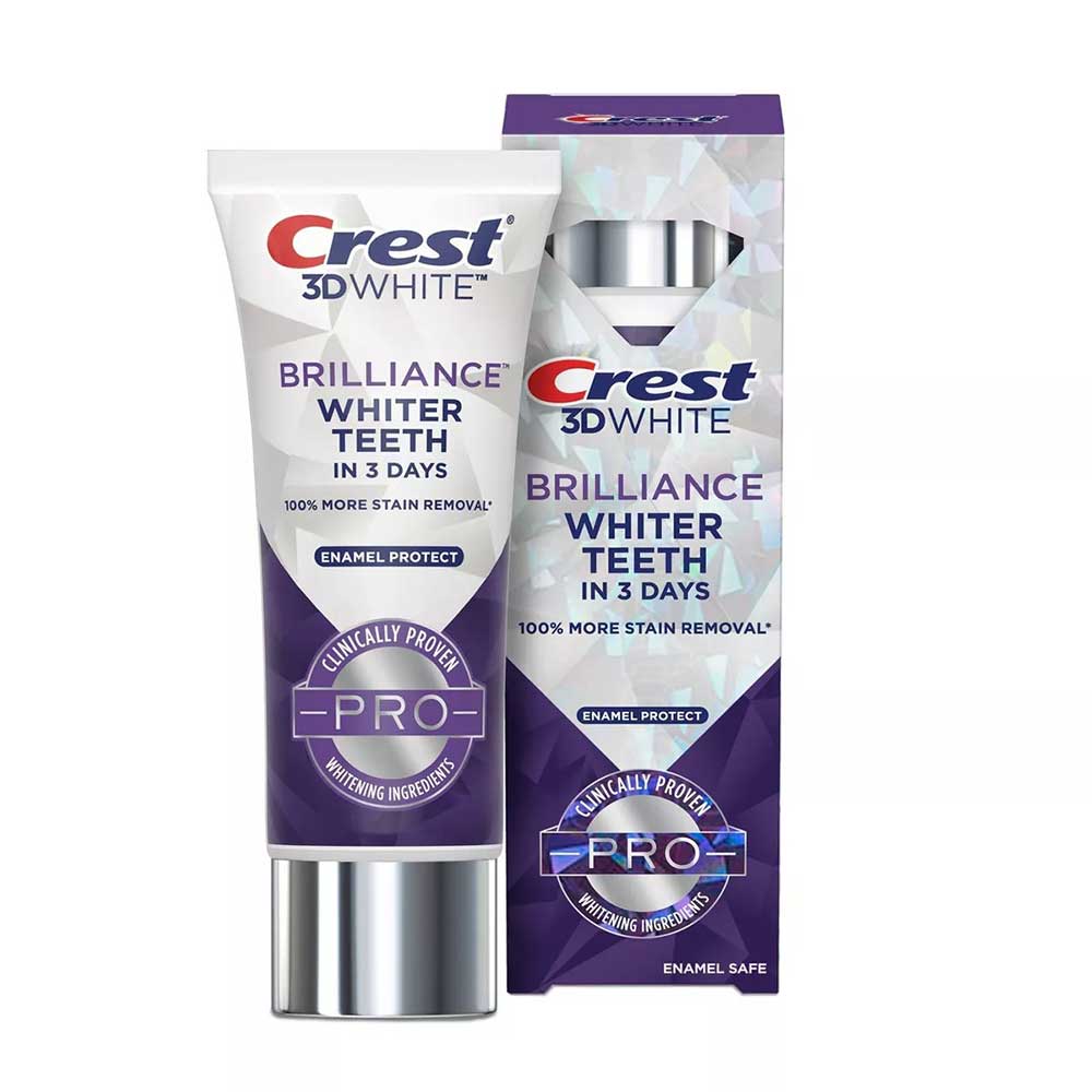 Kem đánh răng Crest 3D White Brilliance Pro Enamel Protect, 85g
