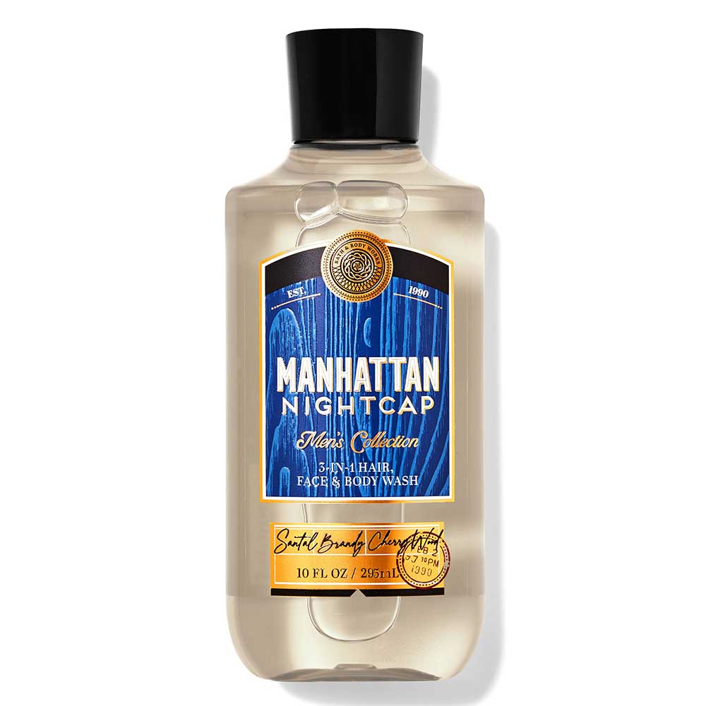 Gel tắm + gội + rửa mặt Bath & Body Works 3in1 Men's Collection - Manhattan Nightcap, 295ml