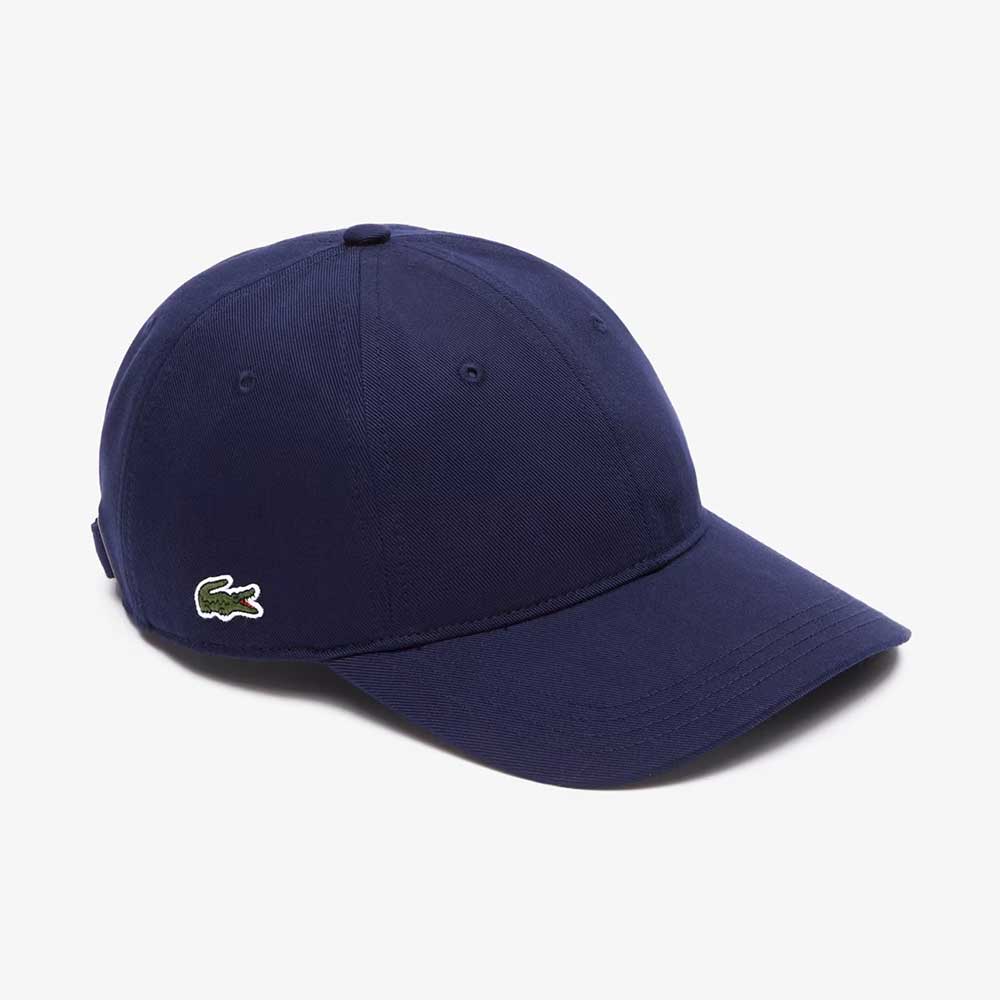 Mũ Lacoste Unisex Organic Cotton Twill Cap, Navy Blue