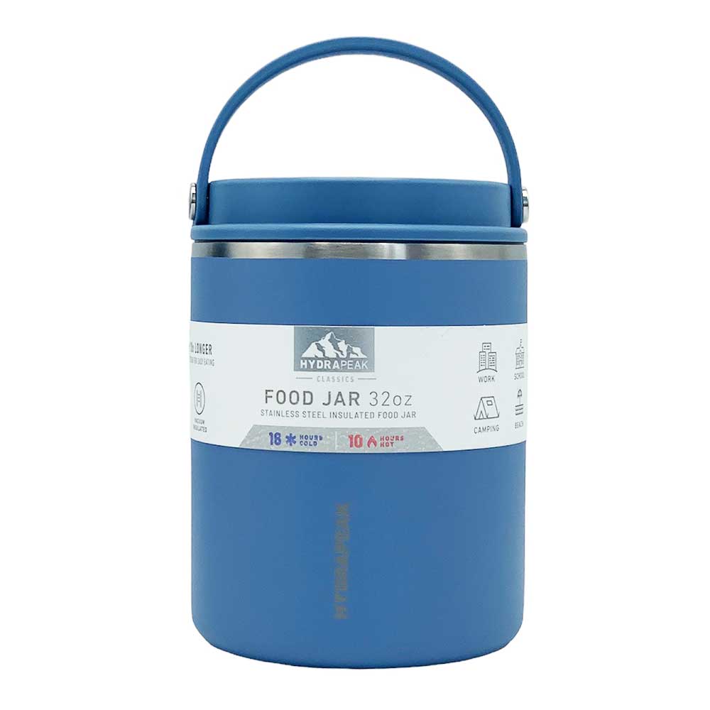 Bình đựng thức ăn giữ nhiệt Hydrapeak Stainless Steel Food Jars - Modern Blue, 947ml