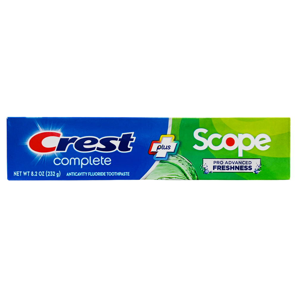 Kem đánh răng Crest Complete + Scope Pro Advanced Active Foam, 232g
