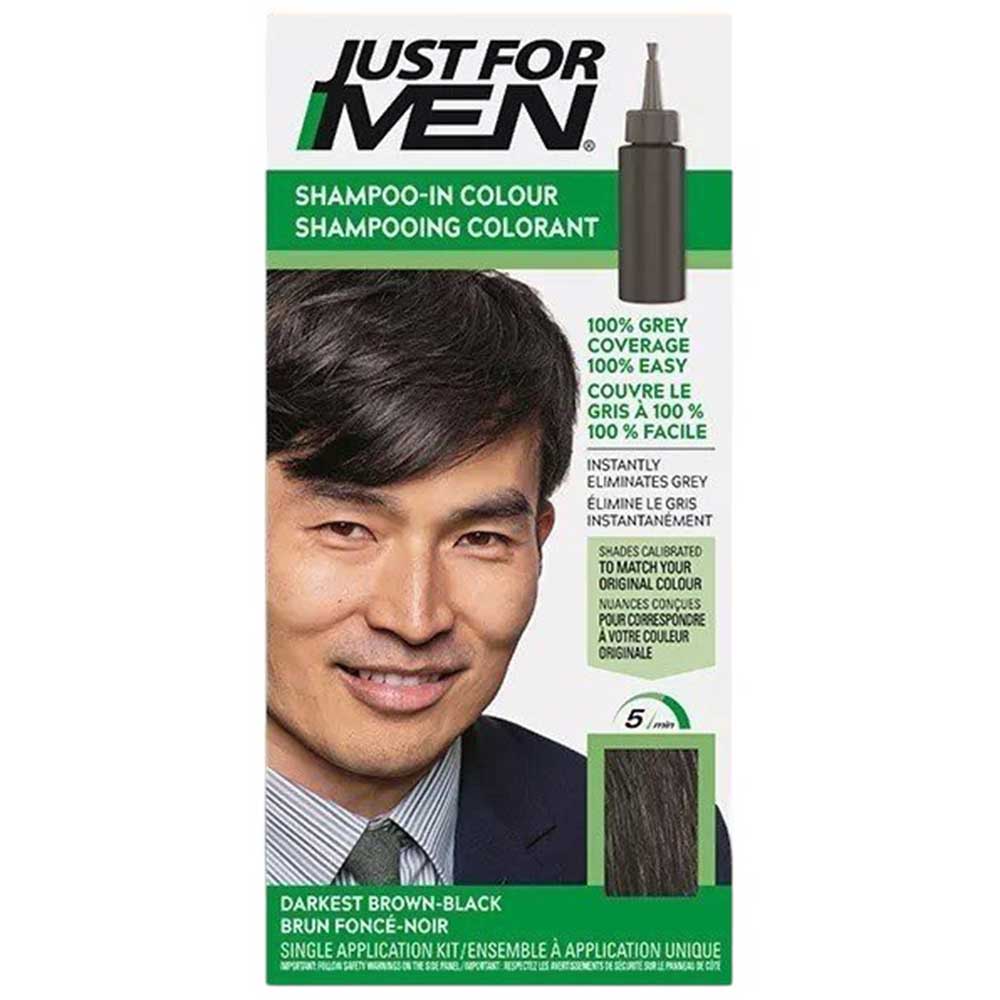 Thuốc nhuộm tóc Just For Men Shampoo-in Color, H-50A Darkest Brown-Black