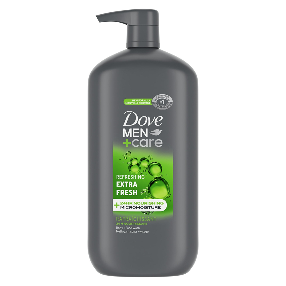 Gel tắm và rửa mặt Dove Men + Care - Extra Fresh, 946ml