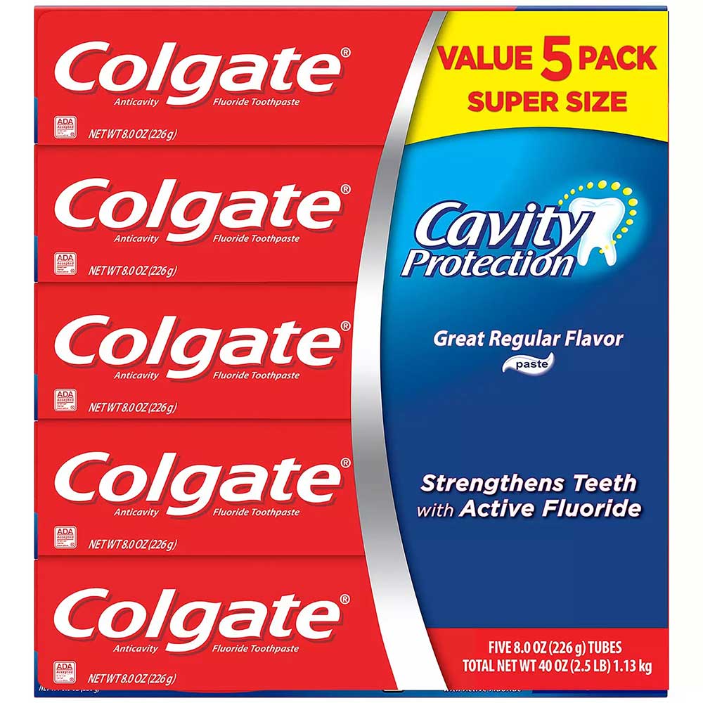 Set kem đánh răng Colgate Cavity Protection, 5 x 226g