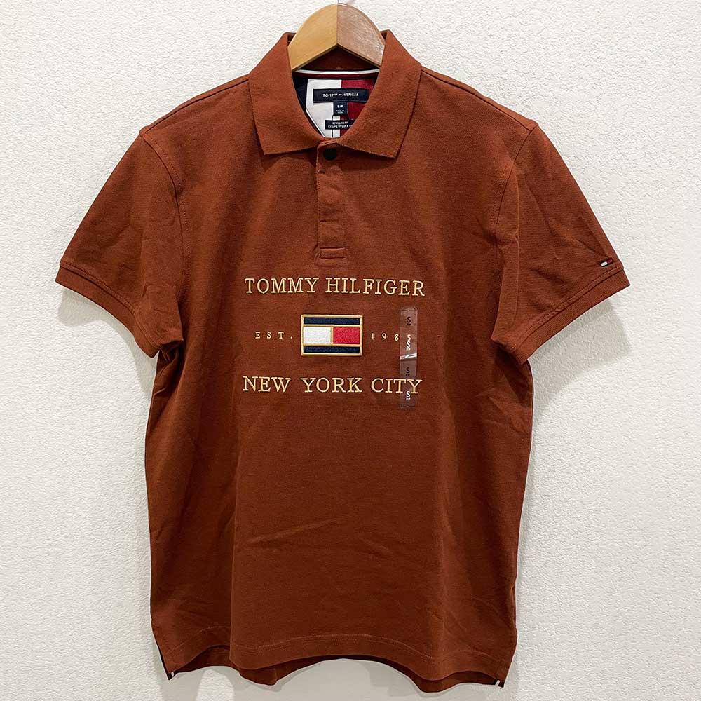 Áo Tommy Hilfiger Regular Fit Large Icon Polo - Brown, Size S