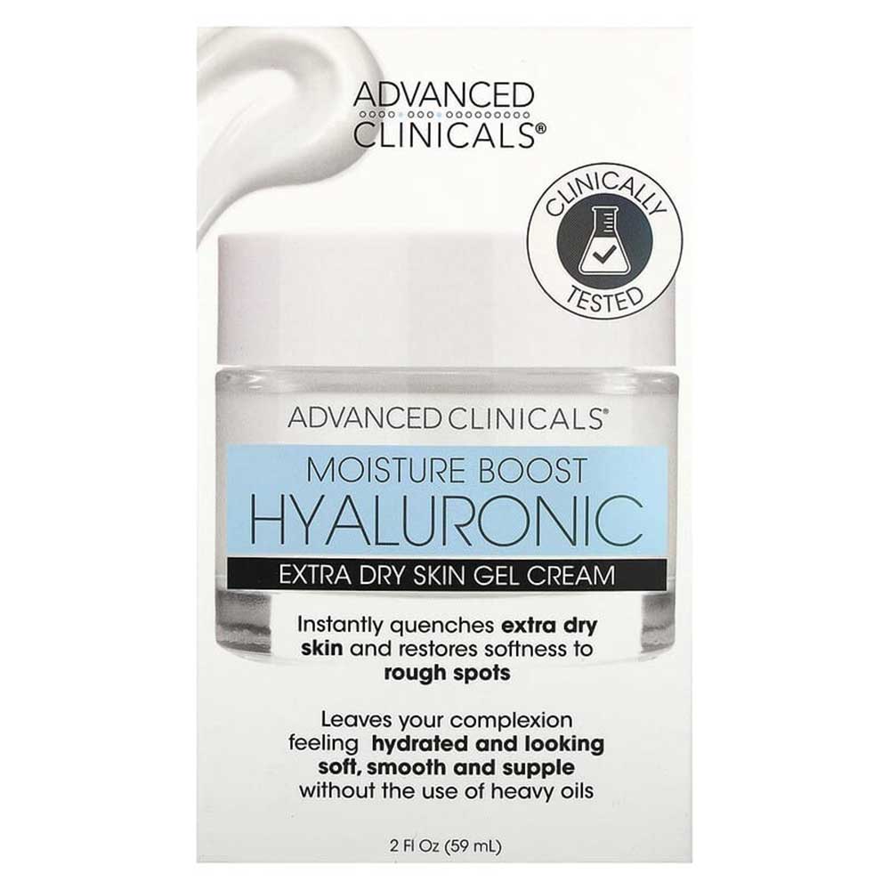 Advanced Clinicals Hyaluronic Acid Hydrating Anti-Aging Face Gel Cream, 59ml