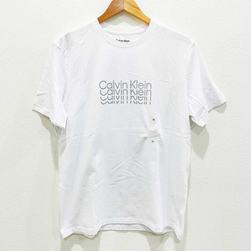 Áo Calvin Klein Monogram Logo - White, Size M