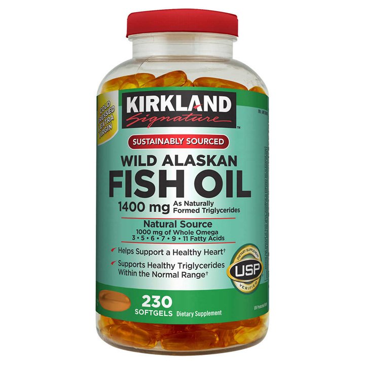 Kirkland Signature Wild Alaskan Fish Oil 1400mg, 230 viên
