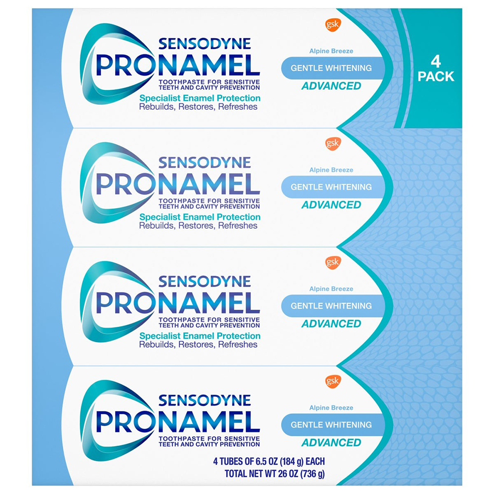 Set kem đánh răng Sensodyne Pronamel Gentle Whitening Advanced , 4 x 184g