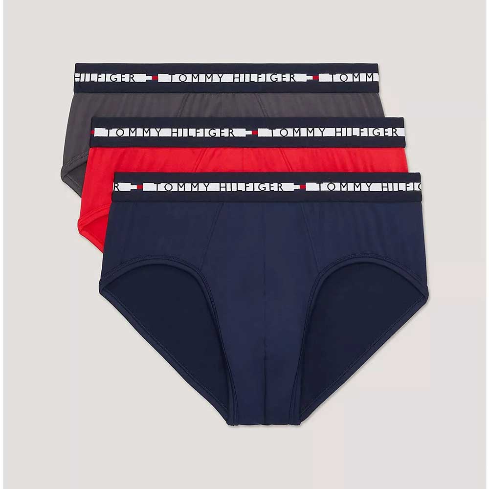 Set 3 quần Tommy Hilfiger TH Comfort+ Brief - Navy/Red/Grey, Size S