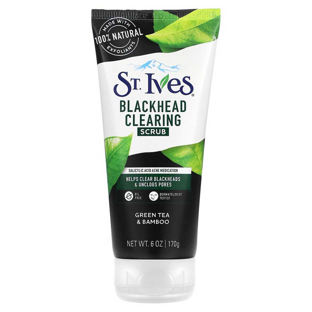 Rửa mặt St.Ives Blackhead Clearing Green Tea Face Scrub, 170g