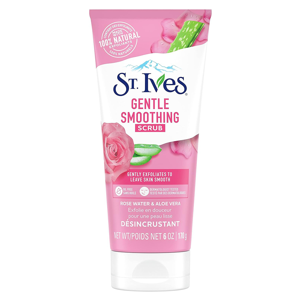 Rửa mặt St.Ives Gentle Smoothing Rose Water & Aloe Vera Face Scrub, 170g
