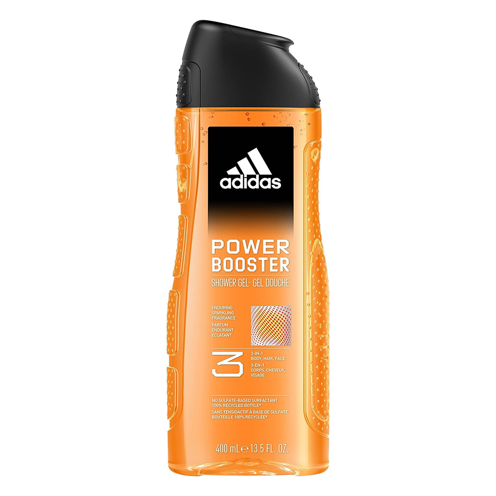 Gel tắm + gội + rửa mặt Adidas Power Booster, 400ml