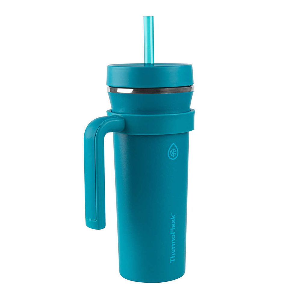 Ly giữ nhiệt ThermoFlask Insulated Standard Straw Tumbler with Handles - Teal, 950ml