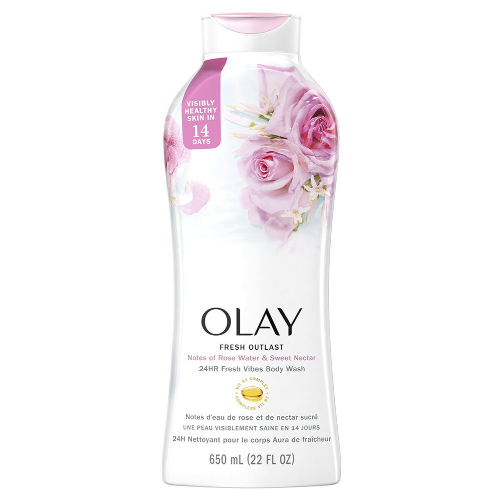 Sữa tắm Olay Fresh Outlast Rose Water & Sweet Nectar, 650ml