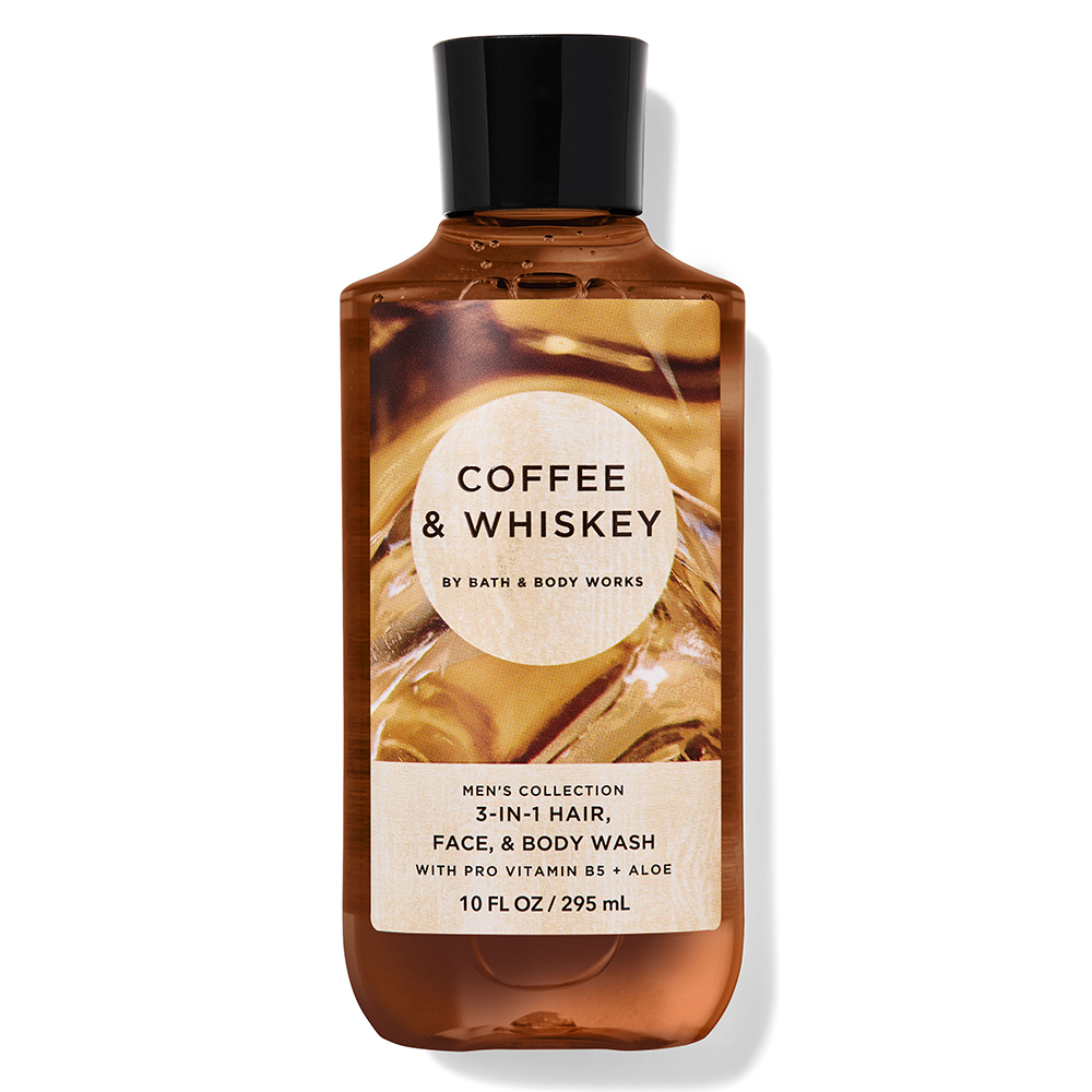 Gel tắm + gội + rửa mặt Bath & Body Works 3in1 Men's Collection - Coffee & Whiskey, 295ml