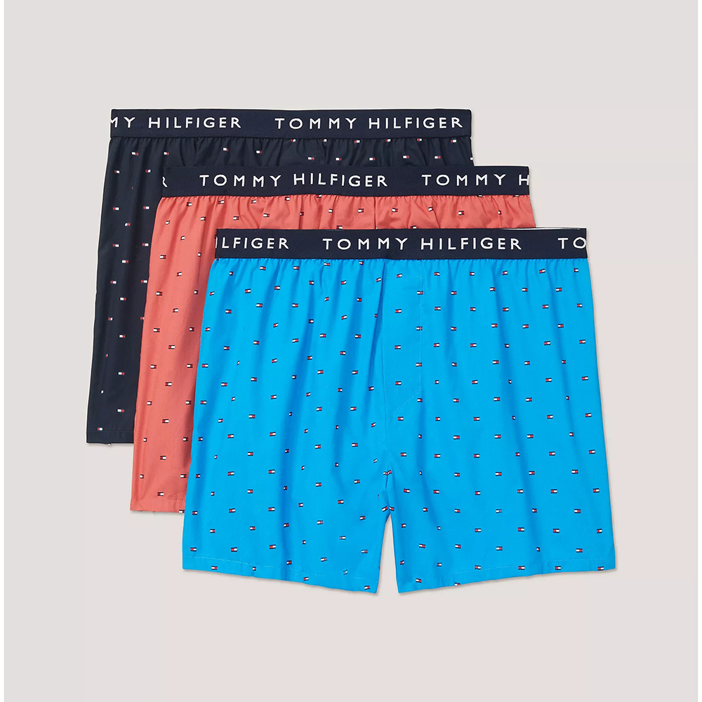 Set 3 quần Tommy Hilfiger Cotton Classics Slim Fit Boxers - Robins Egg Blue, Size L
