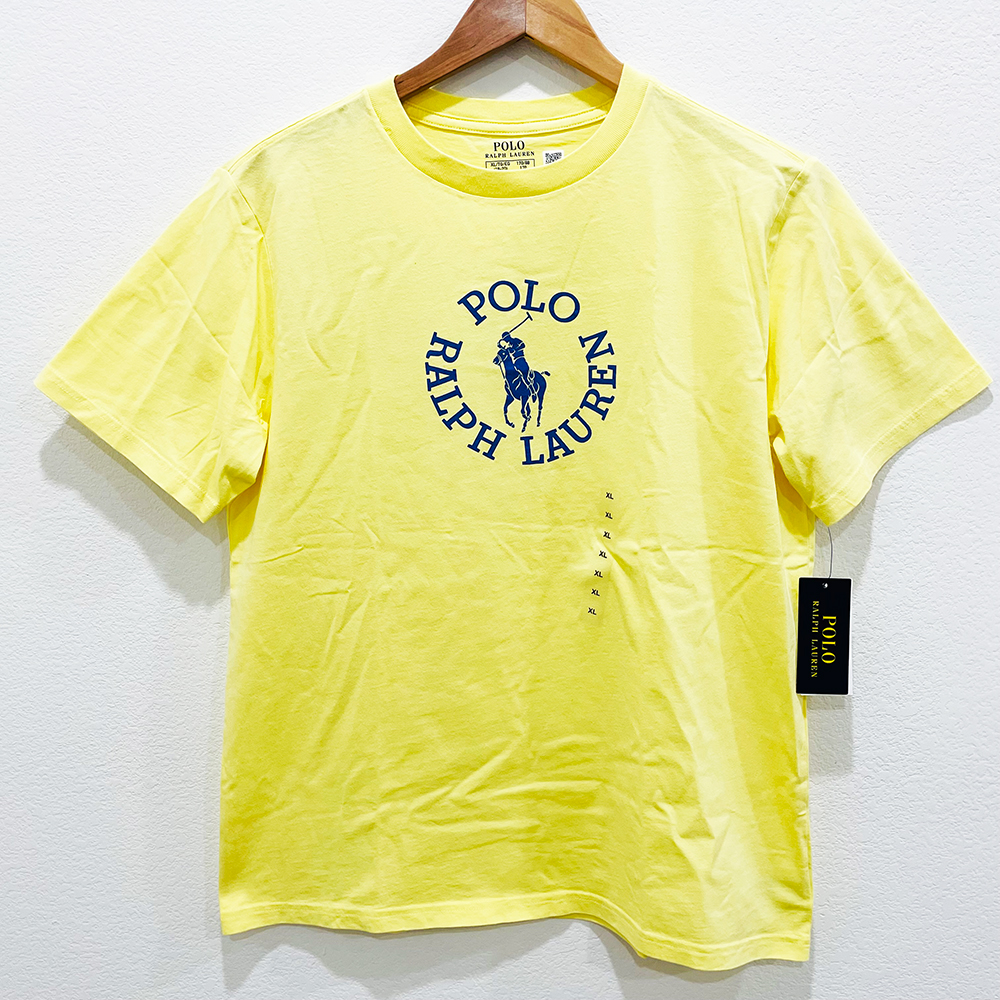 Áo Polo Ralph Lauren Big Pony Logo Cotton Jersey - Yellow, Size XL (Boy)