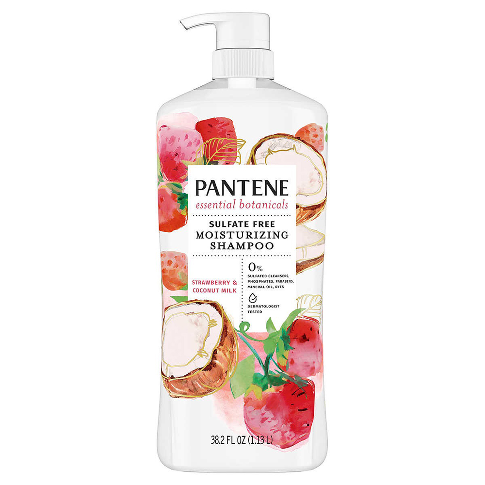 Dầu gội Pantene Essential Botanicals Strawberry and Coconut Milk, 1.13L