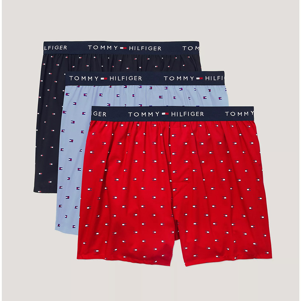 Set 3 quần Tommy Hilfiger Cotton Classics Slim Fit Boxers - Medium Red, Size M