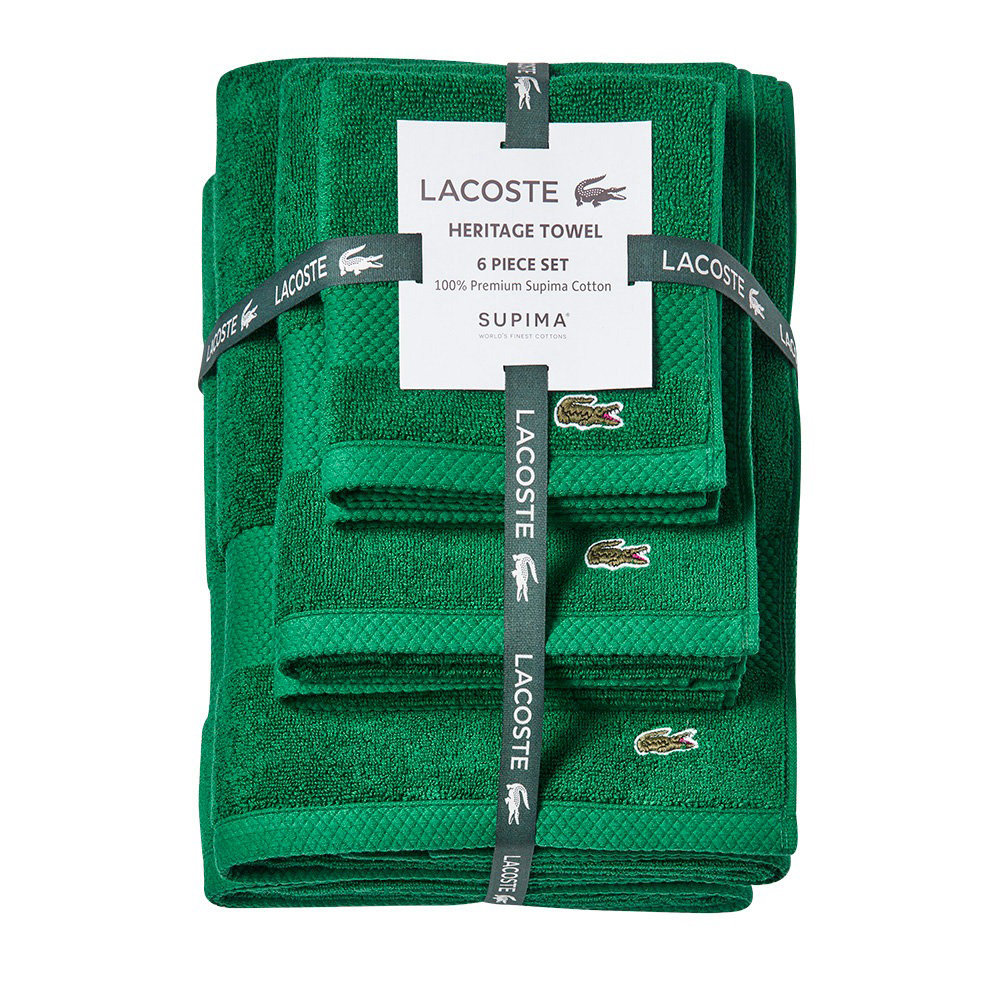 Set khăn tắm Lacoste Heritage, Croc Green