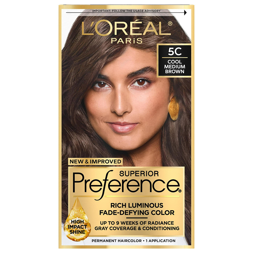 Thuốc nhuộm tóc L'Oréal Superior Preference, 5C Cool Medium Brown