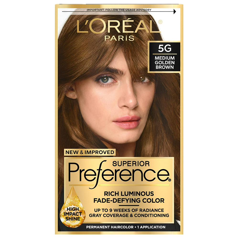 Thuốc nhuộm tóc L'Oréal Superior Preference, 5G Medium Golden Brown