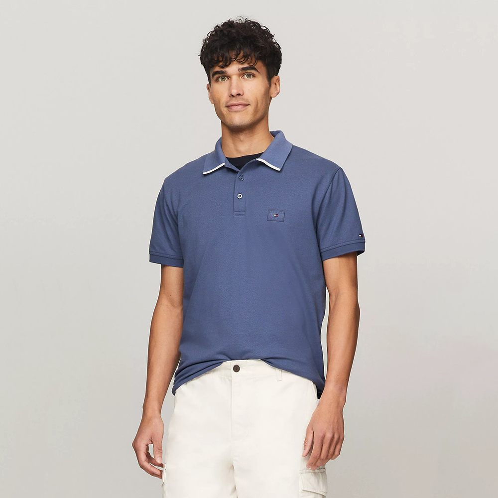 Áo Tommy Hilfiger Regular Fit Under Collar Logo Polo - Bank Blue, Size L