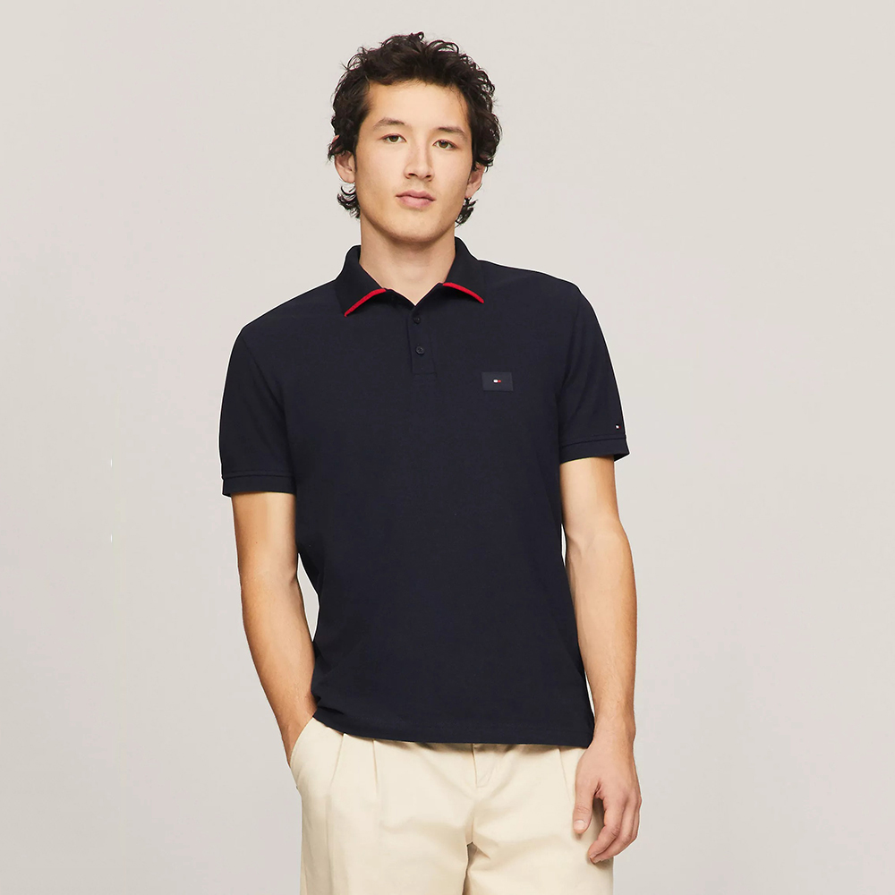 Áo Tommy Hilfiger Regular Fit Under Collar Logo Polo - Navy, Size L