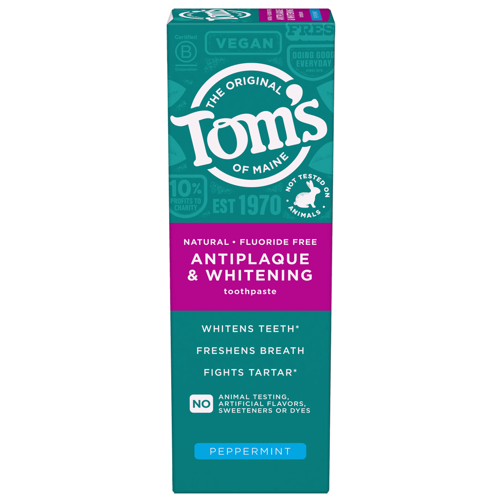 Kem đánh răng Tom's of Maine Antiplaque & Whitening Peppermint, 130g