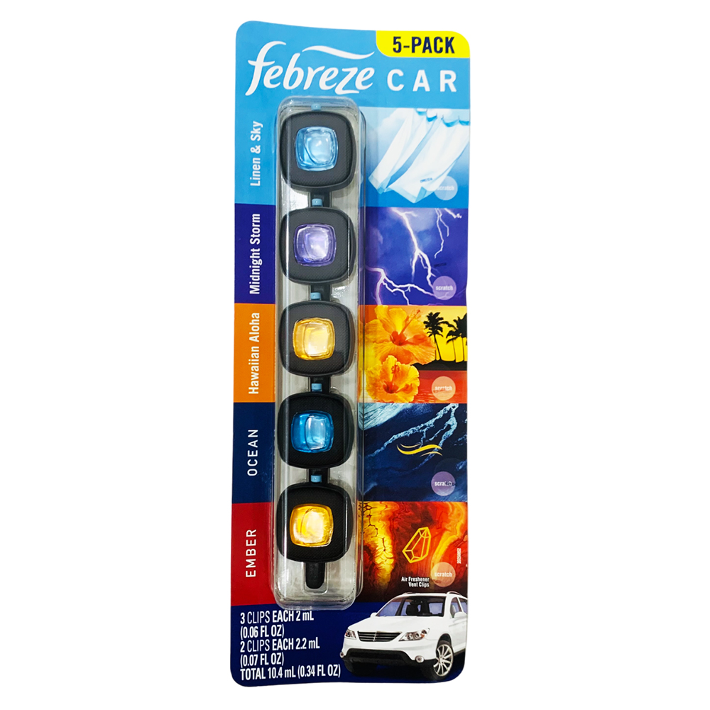 Tinh dầu thơm xe Febreze Air Freshener Car Vent Clips - Mix 4