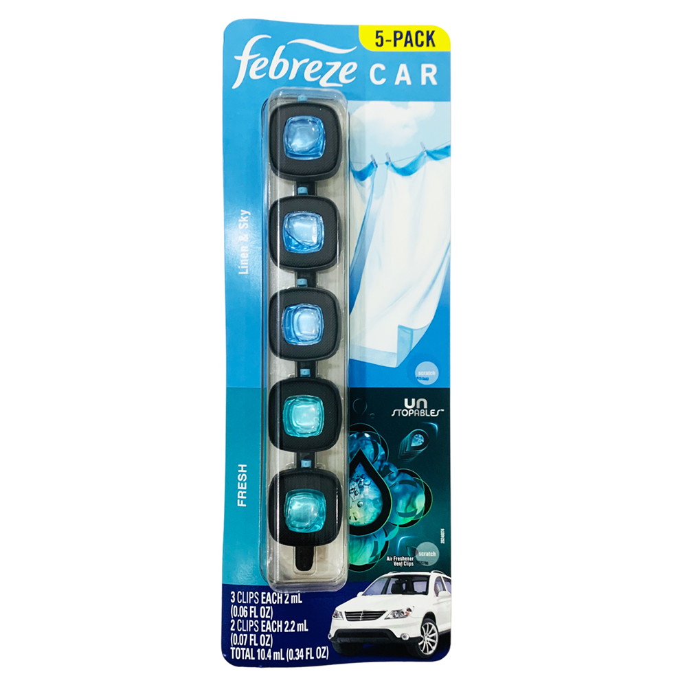 Tinh dầu thơm xe Febreze Air Freshener Car Vent Clips - Mix 5