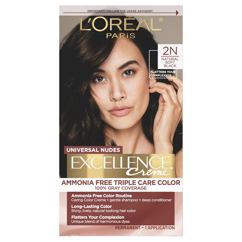 Thuốc nhuộm tóc L'Oreal Paris Excellence Universal Nudes, 2N Natural Soft Black