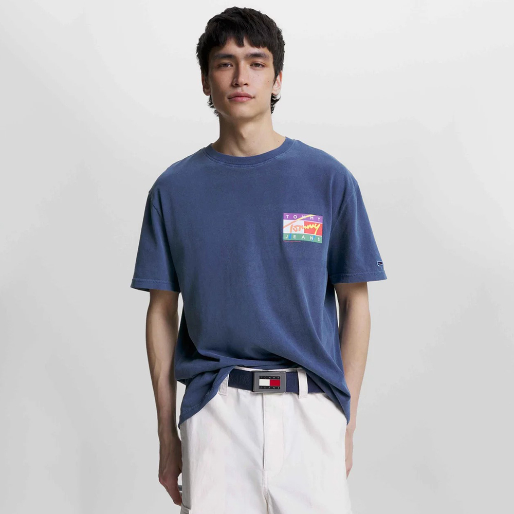 Áo Tommy Jeans Signature Pop Flag - Navy, Size M