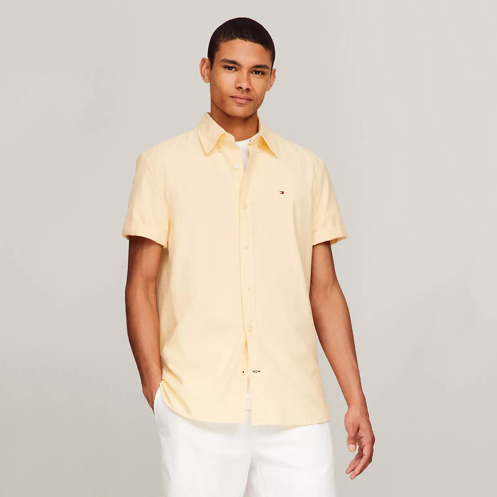 Áo Tommy Hilfiger Stretch Regular Fit Oxford - Yellow, Size M