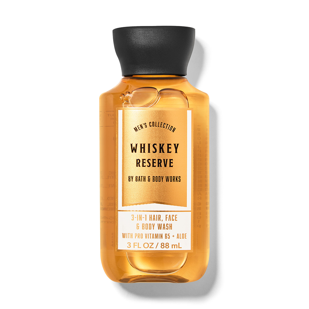 Gel tắm + gội + rửa mặt Bath & Body Works 3in1 Men's Collection - Whiskey Reserve, 88ml